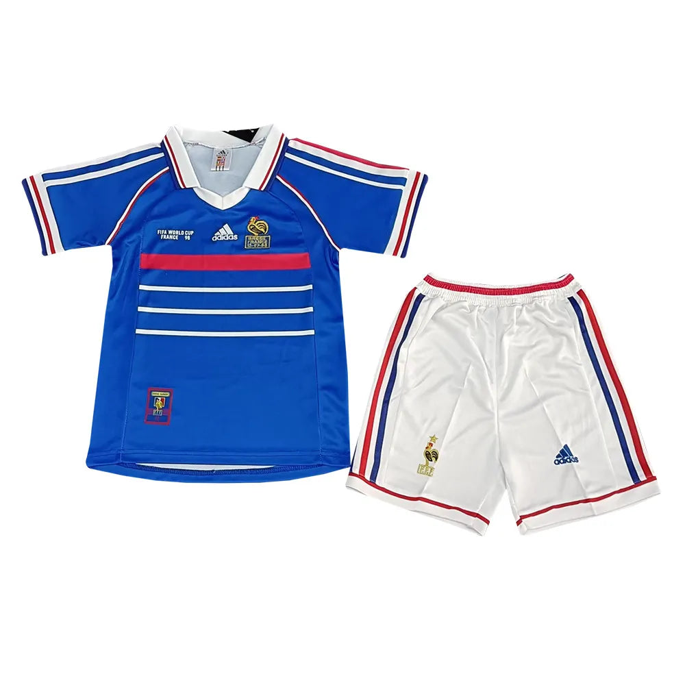 Kids Retro France Home Jersey 1998