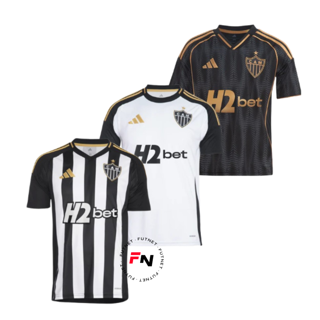 Combo Atletico Mineiro Sponsor Home + Away + Third 2025/26 Fan Jersey