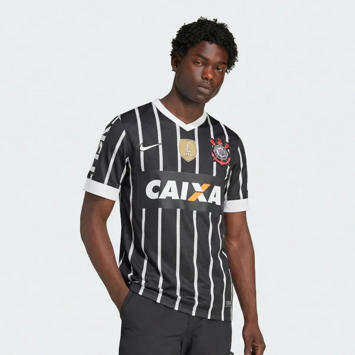CAMISA RETRO CORINTHIANS RESERVA 2013 PRETA/BRANCA MASCULINA