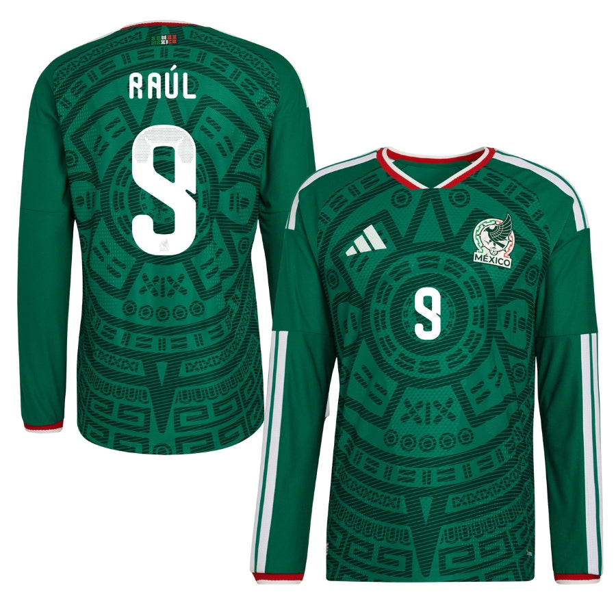 Mexico Home RAÚL 9 Authentic Player [Slim Fit] Player [Slim Fit] Player [Slim Fit] Player Long Sleeve Shirt 2026 World Cup